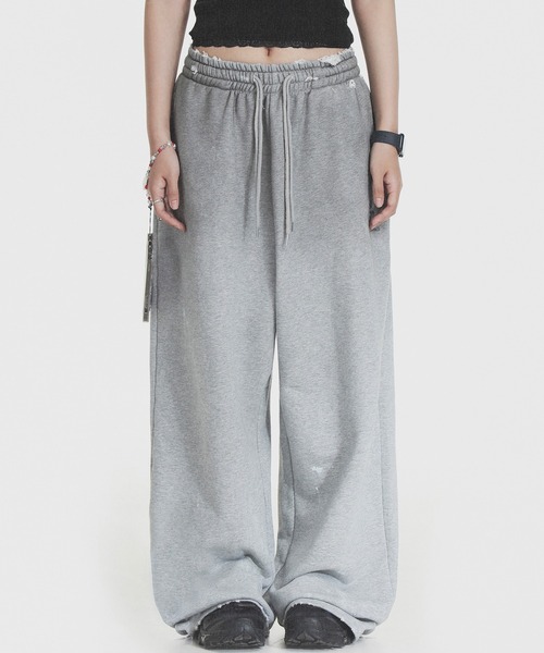 セール】ルーズフィット ペイント加工 スウェットパンツ XXK4277