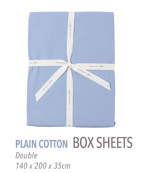 セール】プレーンコットン ボックスシーツ（ダブル）（寝具