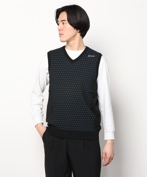 SRIXON（スリクソン）の「スクエア―デザインニットベスト メンズ
