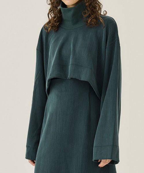 08sircus/08サーカス】Bemberg double knit cropped top/ベンベルグ