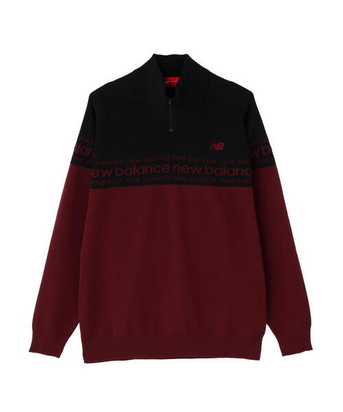 セール】【new balance golf】ロゴライン 軽量 ハーフジップ スタンド