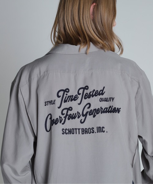 セール】Schott/ショット/BOWLING LS SHIRT/長袖 ボーリングシャツ