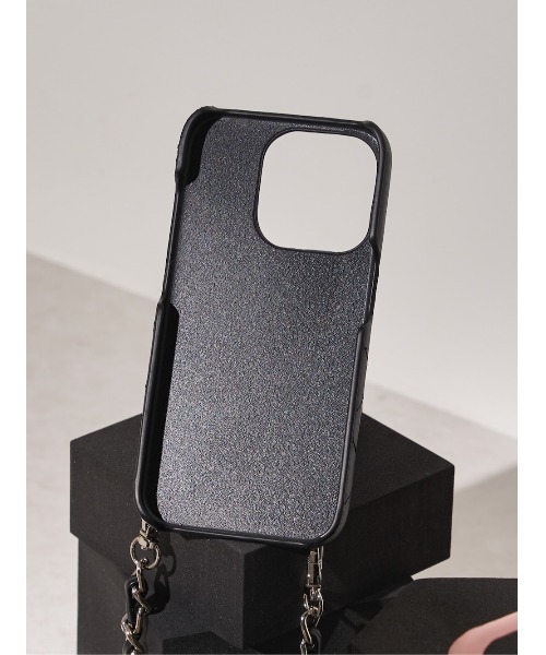 ストーンロゴキルティングiPhoneケース（スマホケース/カバー