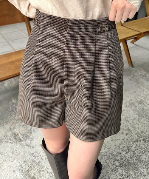 新色&新サイズ追加/セットアップ対応】チャーム付タックショートパンツ