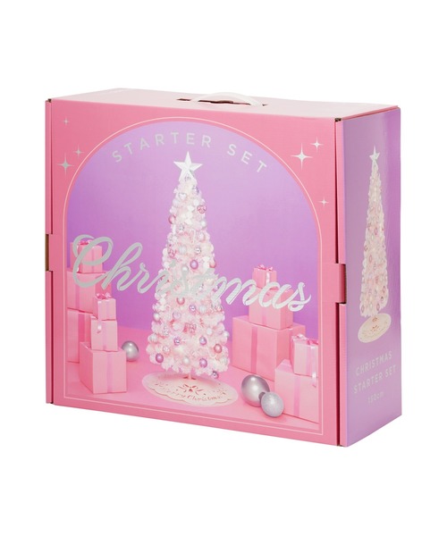 セール】クリスマスツリー スターターセット 150cm ピンク（インテリア
