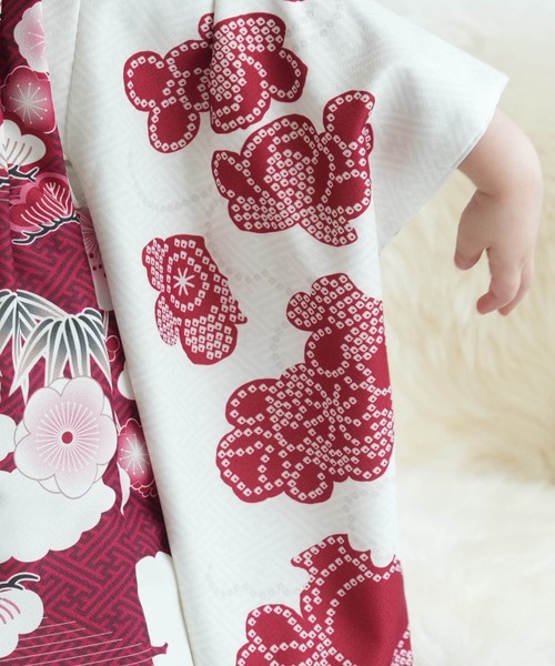 セール】七五三3歳用被布コートセット 女の子 ひよこ商店 レトロ大正