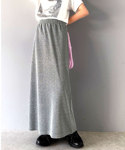 セール】【mily bilet】華やかで上品。バックスリットIラインラメ