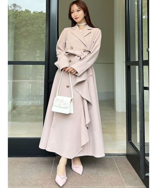 カスケードフレアロングコート（トレンチコート）｜RESEXXY