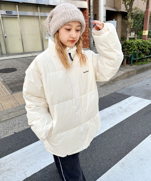 CLEA（クレア）の「ワンポイント刺繍ダウン中綿ジャケット（ダウン