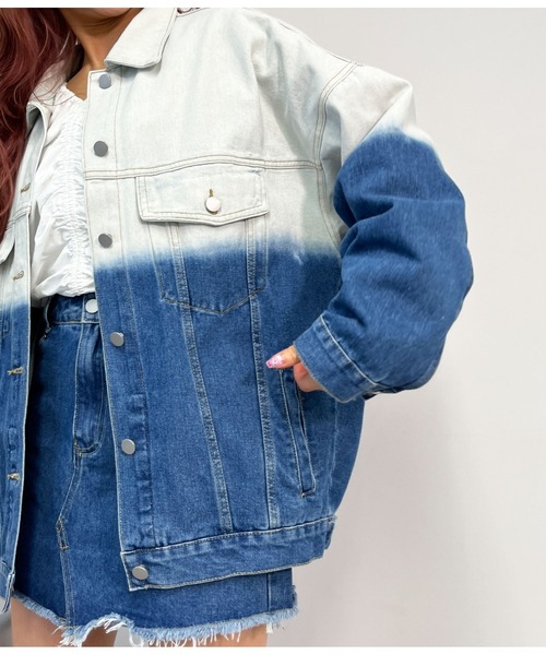 ANAP（アナップ）の「グラデーションデニムジャケット（デニム