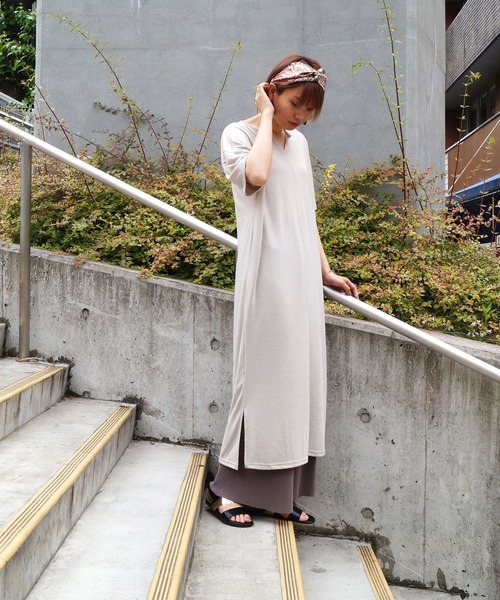 NICOLE white（ニコルホワイト）の「スキッパーロングワンピース