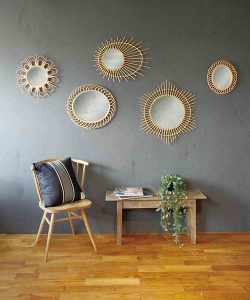 rotta rattan mirror etoile L / ロッタラタンミラーエトワール L