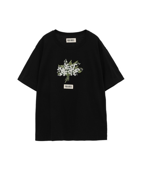 PINK HOUSE（ピンクハウス）の「すずらんブーケ刺繍カットソー（T