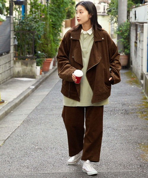 セットアップ】ビッグシルエット コーデュロイ ダブルデザイン