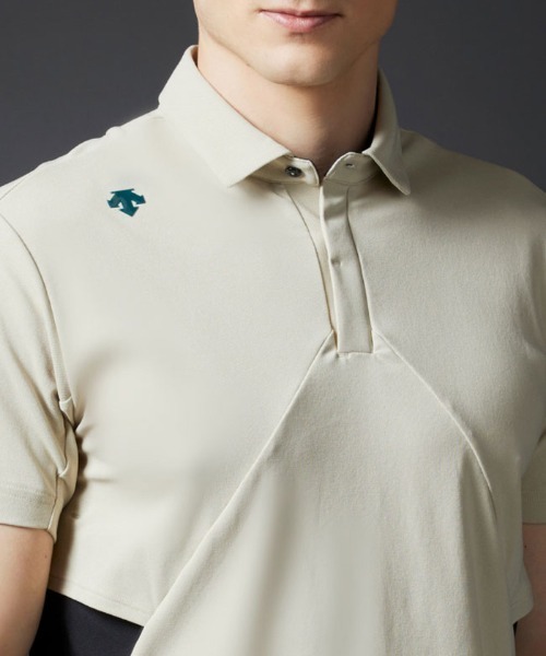 入手困難】 デサントゴルフ ソロテックス 鹿の子 切替 半袖 ポロシャツ