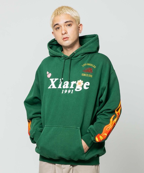 XLARGE（エクストララージ）の「PIGMENT DYLED PUFF LOGO PULLOVER