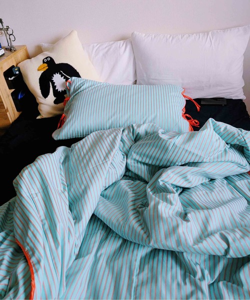 Casselini HOME(キャセリーニ ホーム)ストライプ布団カバー(シングル