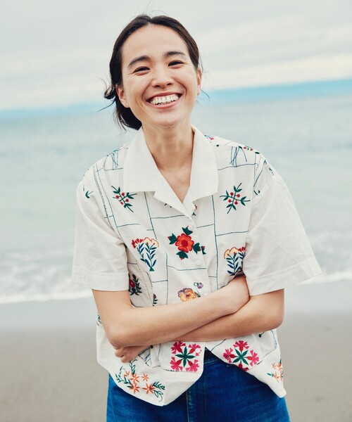 インド ダブルサイズ パッチワーク ストーンウォッシュ×プリント花柄