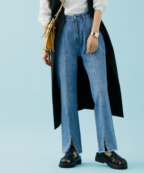 GLOBAL WORK（グローバルワーク）の「デニムセンタースリットパンツ