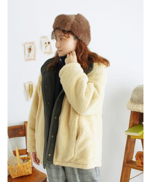 Samansa Mos2（サマンサ モスモス）の「【撥水加工】リバーシブルボア