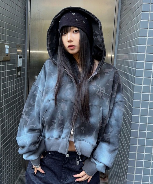 A'GEM/9 × .kom 『ARULE/アルール』TOTAL ANARCHY Cropped Zip Hoodie