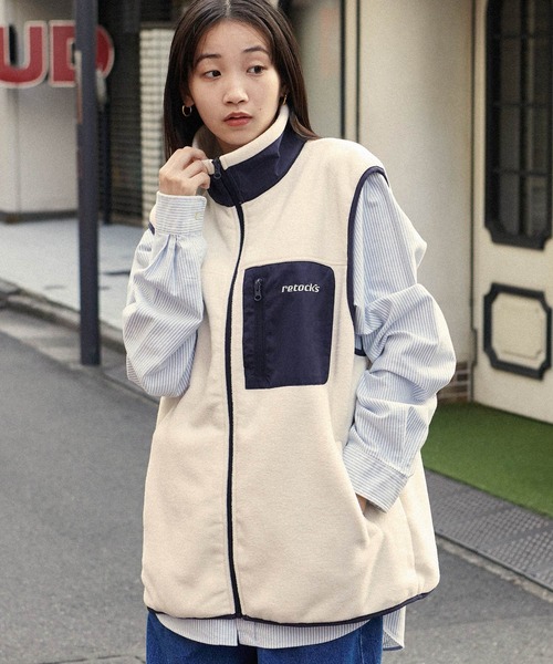 MONO-MART（モノマート）の「【retock's】ロゴ刺繍 スタンドボア