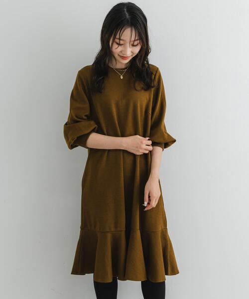 セール】『40サイズ/高身長向けも展開』F by ROSSO 裾フレアワンピース