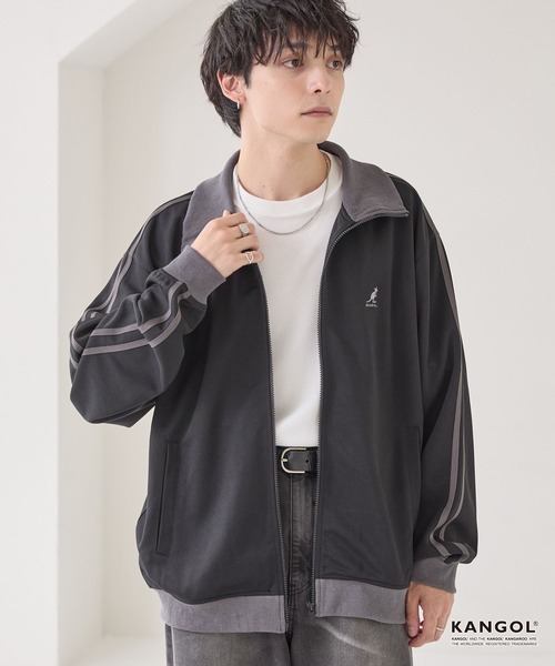 セール】KANGOL/カンゴール 別注 ロゴ ワンポイント刺繍 サイドライン