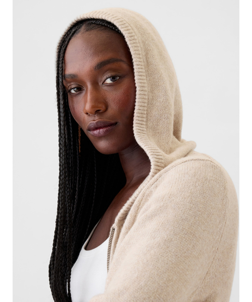 GAP（ギャップ）の「CashSoft カシミヤタッチ ジップアップ ニット