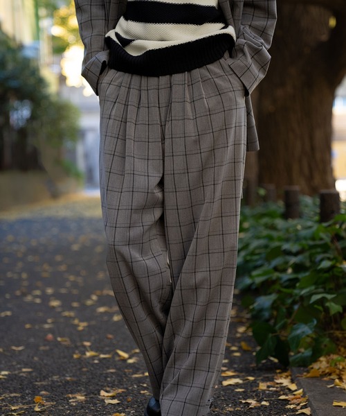 NO COFFEE × CLUBHAUS チェックパンツ ゴルフ ロゴ M NO COFFEE