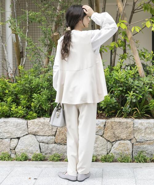 セール】『イージーケア』フレアトップス×パンツセット（セットアップ