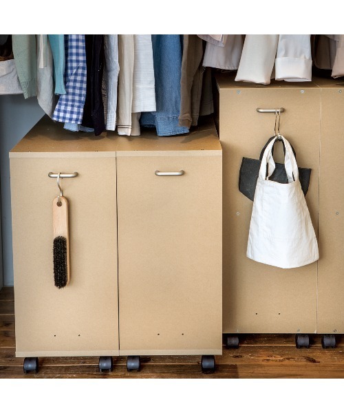 無印良品（ムジルシリョウヒン）の「パルプボードボックスキャスター付