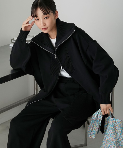 forksy.】オーバーサイズドライバーズニットカーディガン forksy