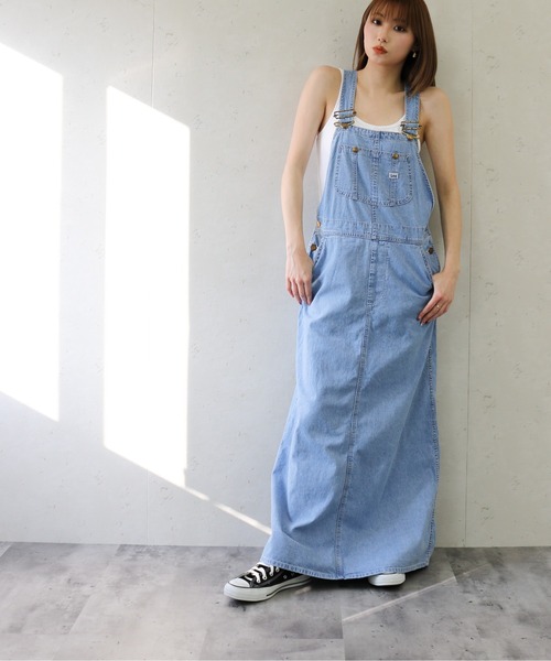 Lee（リー）の「Lee/リー デニムオーバーオールスカート（ジャンパー