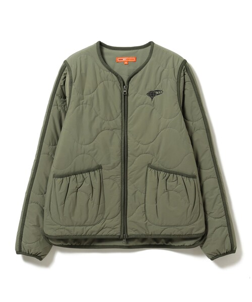 BEAMS GOLF ORANGE LABEL / ノーカラー キルト ブルゾン