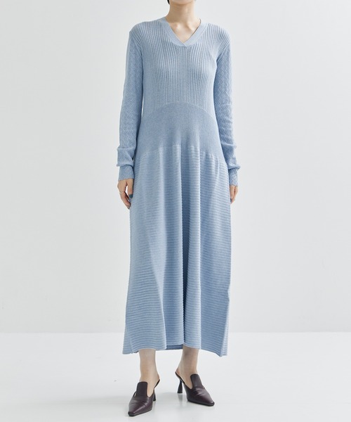 AKANE UTSUNOMIYA/アカネウツノミヤ】WAN-FK03-1001(ニットワンピース