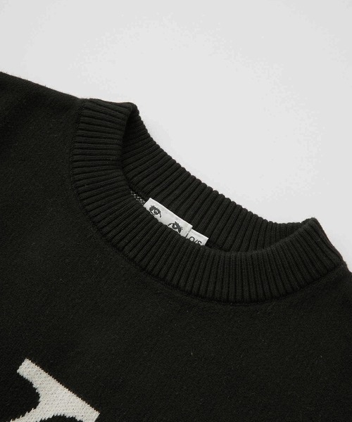 X-girl（エックスガール）の「XG MONOGRAM LOGO JACQUARD KNIT TOP