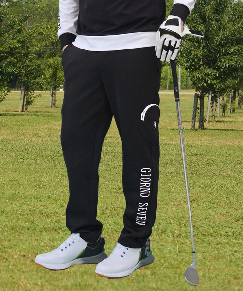 セール】ゴルフウェア ゴルフパンツ サークルポケット 裾2WAYジョガー