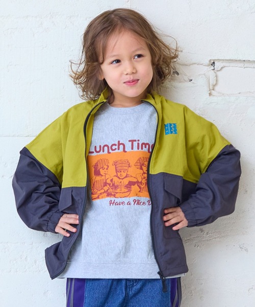 セール】ナイロンビッグポケットバイカラージャケット/セットアップ可