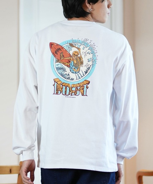 lost/ロスト ロンT/長袖Tシャツ ヘビーウェイト バックプリント AXIS