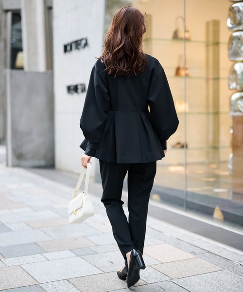 RANAN（ラナン）の「【2点セット】洗える/防シワ Vネックペプラム