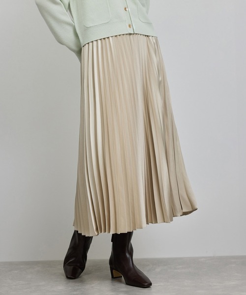 シャイニープリーツスカート/イージーケア（スカート）｜ROPE'（ロペ