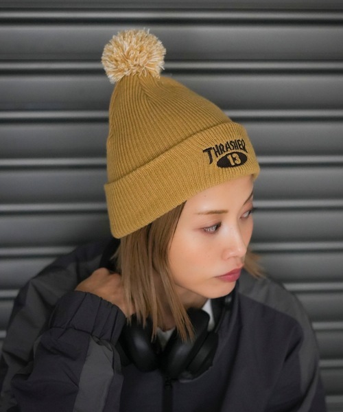 BONBON FLIGHT KNIT CAP ニット帽 帽子 キャメル sy32 ニット 帽の通販