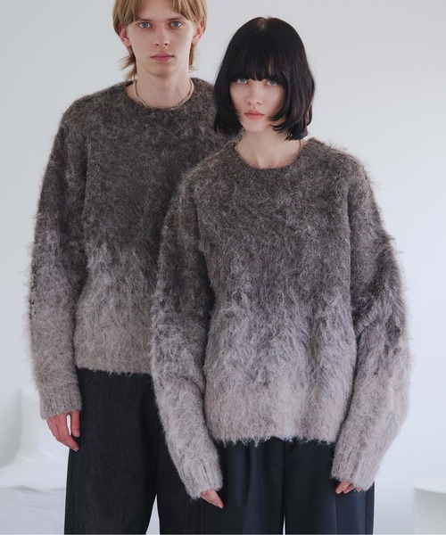 セール】GRADIENT WOOL-BLEND KNIT/グラデーションウールブレンド