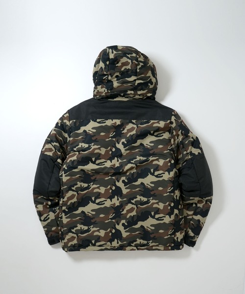 セール】ボリュームネック切替フェイクダウンジャケット（ダウン