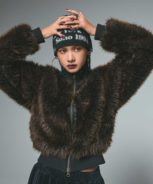 セール】FAUX FUR COMPACT JACKET（ブルゾン）｜X-girl（エックス
