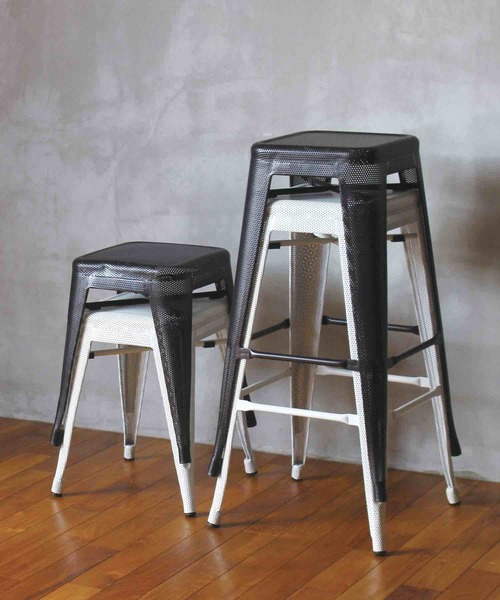 a.depeche（アデペシュ）の「stacking MESH high stool BK