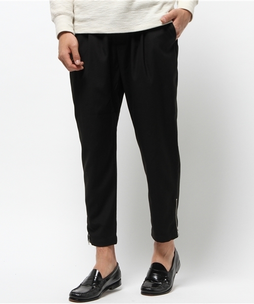 Lui's（ルイス）の「Lui's(ルイス) 裾ZIPタックウールパンツ