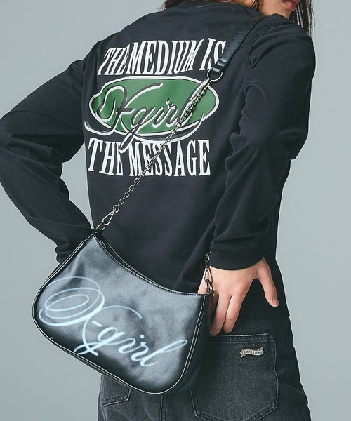 SPRAY SCRIPT LOGO SHOULDER BAG（ショルダーバッグ）｜X-girl