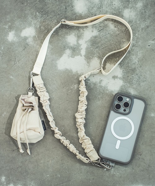 セール】【全機種対応】スマホケースに挟むだけ！ ミニ巾着ポーチ付き